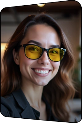Mujer con lentes amarillos SPECTRλ